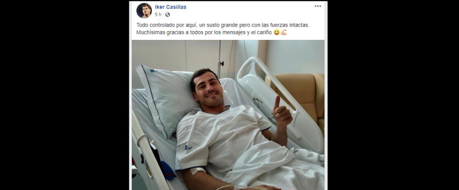 Un susto grande pero con las fuerzas intactas: Iker Casilas