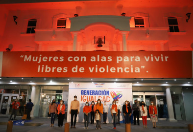 Pintan de Naranja por la Igualdad Palacio Municipal