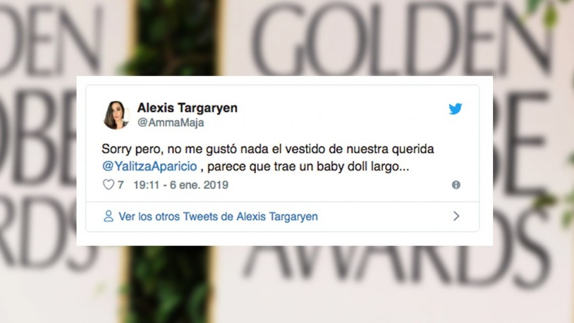 Yalitza Aparicio recibe duras críticas por su vestido en los Golden Globes