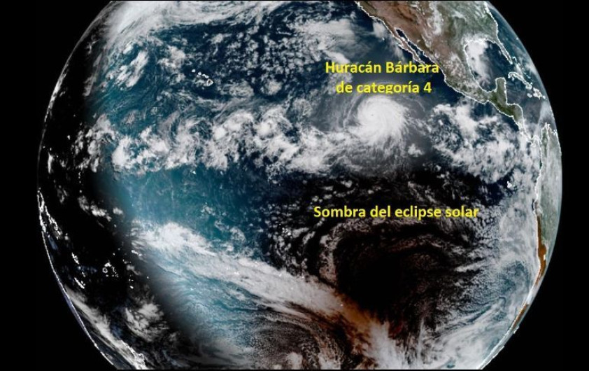 Así se ve el huracán “Barbara” desde el espacio