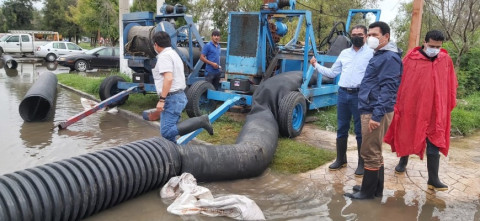 Supervisa Alcalde operativo de desagüe en Matamoros