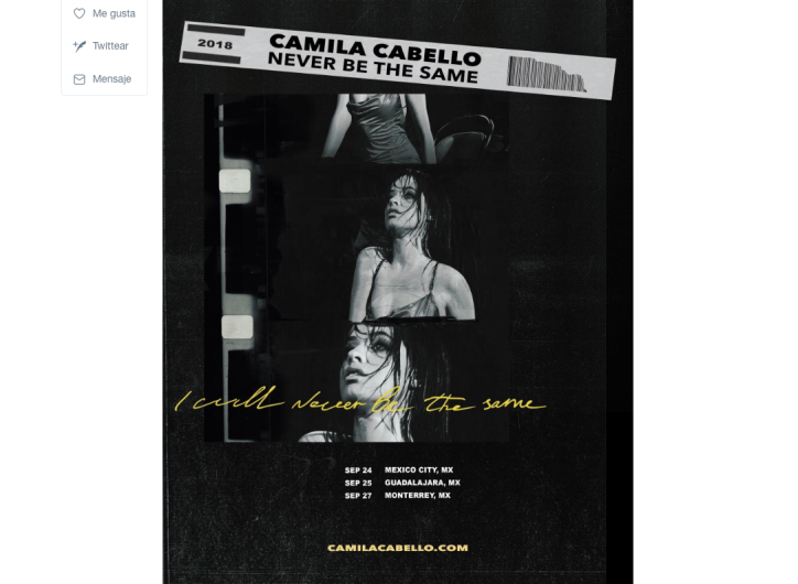 Camila Cabello anuncia su regreso a México