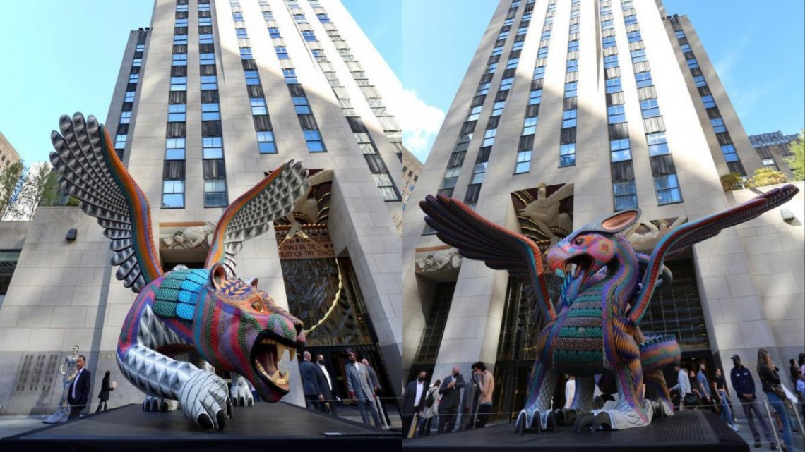 ¡Orgullo mexicano! Alebrijes gigantes llegan al Rockefeller Nueva York 