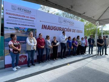 Invierten 2 millones 250 mil pesos en pavimentación en colonia Américo Villarreal Guerra