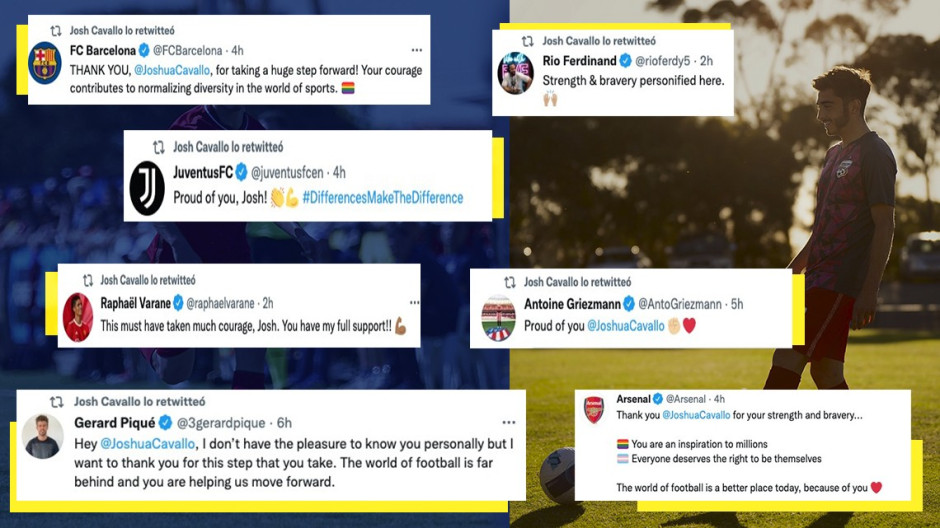 Josh Cavallo, primer futbolista de élite que se declara abiertamente gay; jugadores demuestran su apoyo