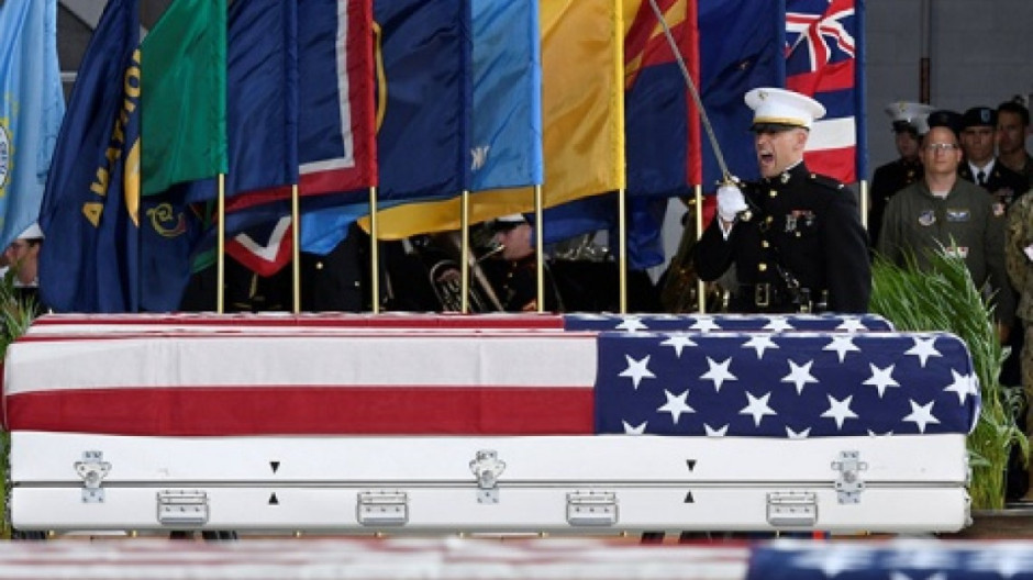 Llegan restos de supuestos soldados desde Corea a EU