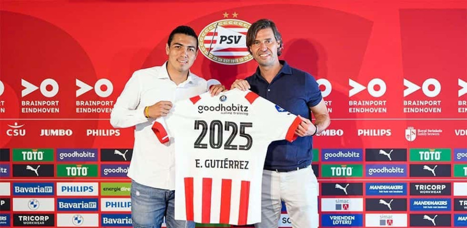Renueva Erick Gutiérrez con el PSV hasta 2025