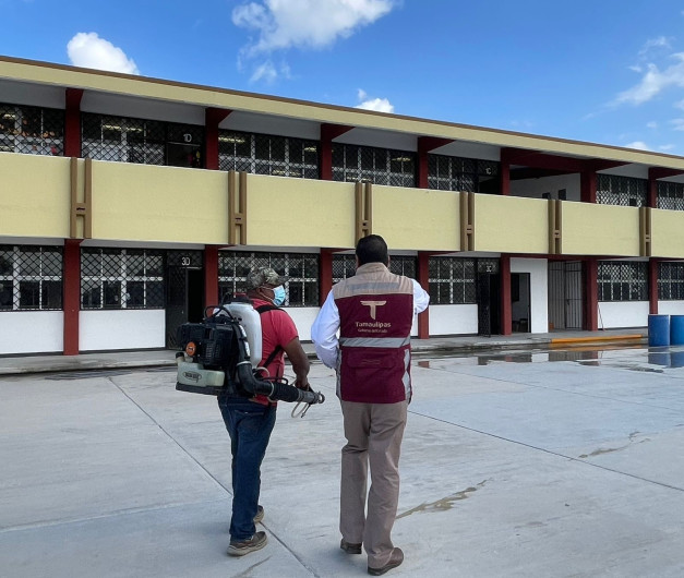 Inicia jornada de sanitización en escuelas de Reynosa por brote de virus Coxsackie