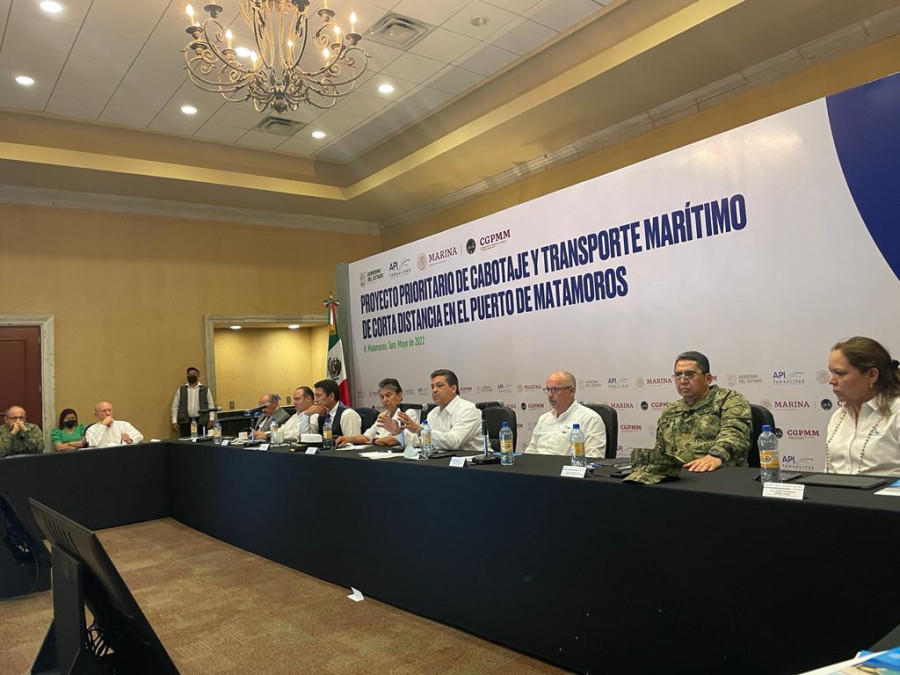 Presenta SEMAR proyecto de cabotaje y transporte marítimo en Matamoros