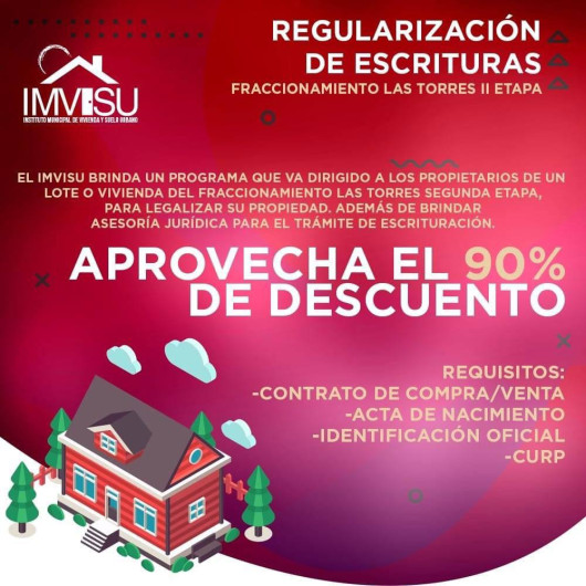 Invita gobierno a aprovechar 90% de descuento en regularización de escrituras 