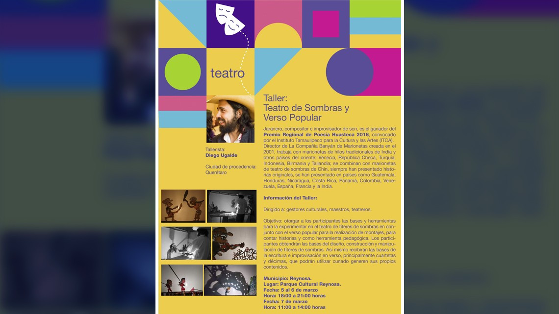 Talleres de literatura, cine, teatro y música en las principales ciudades tamaulipecas