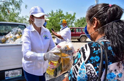 DIF Reynosa lleva apoyos alimentarios a ejidos 