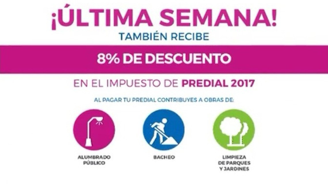 Ayuntamiento invita a aprovechar descuentos para pago de predial