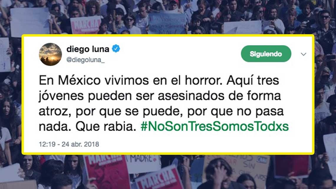 Del Toro, Cazals, Gael y Diego repudian asesinato de jóvenes en Jalisco