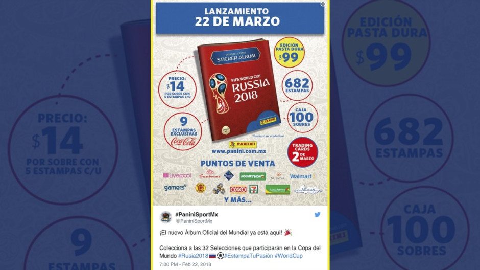 Ya hay fecha para el álbum Panini del Mundial