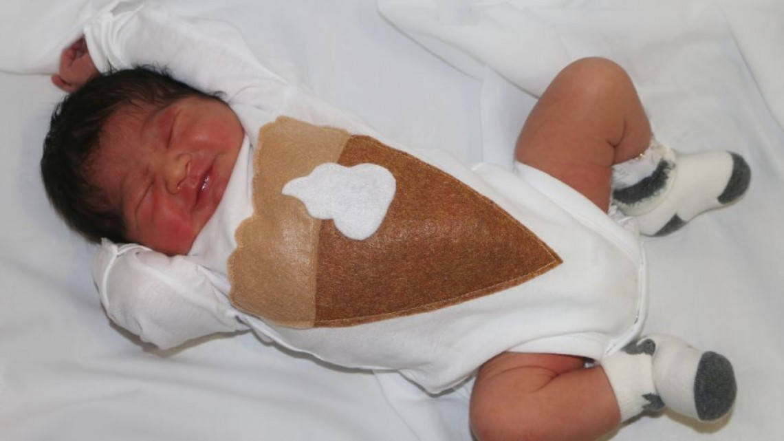 Recién nacidos son vestidos como comida de Acción de Gracias