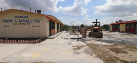 Aplica Gobierno de Matamoros más de 28 MDP en construcción de aulas y techumbres en 34 planteles