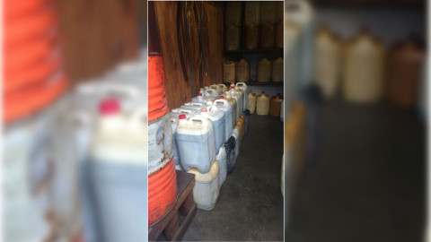 PGJT asegura 2 mil 130 litros de hidrocarburo