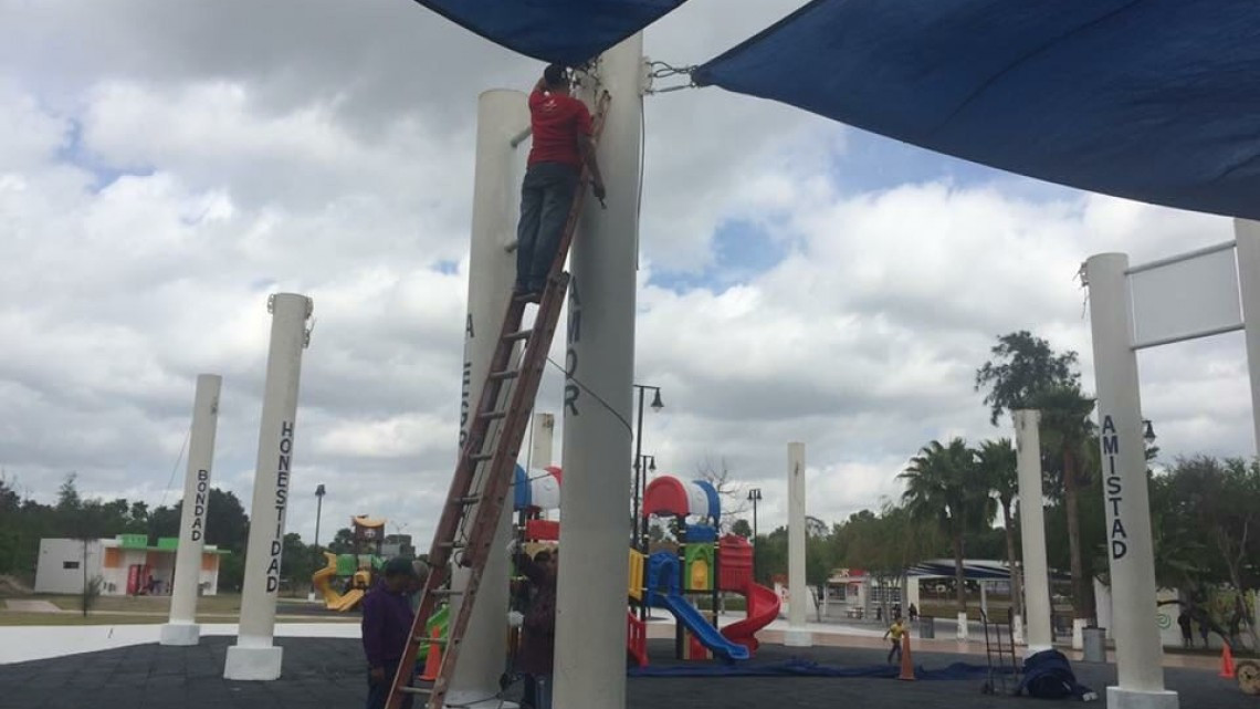 Reinstalan mallas sombras en el Laguito