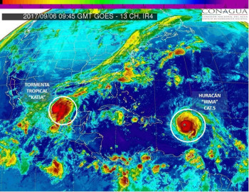 Katia a 165 kilómetros de Tampico