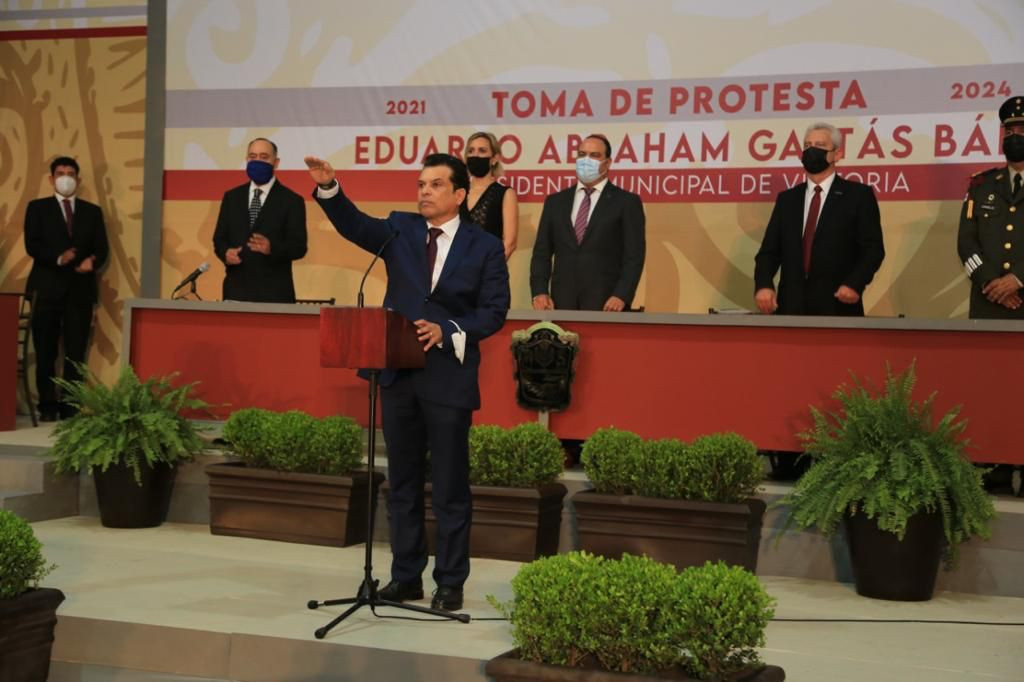 Rinde protesta Eduardo Gattás como alcalde de Victoria para el periodo 2021-2024