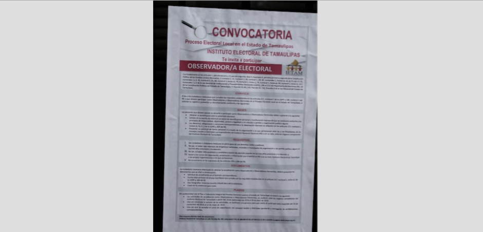Convocan a ciudadanos como observadores electorales