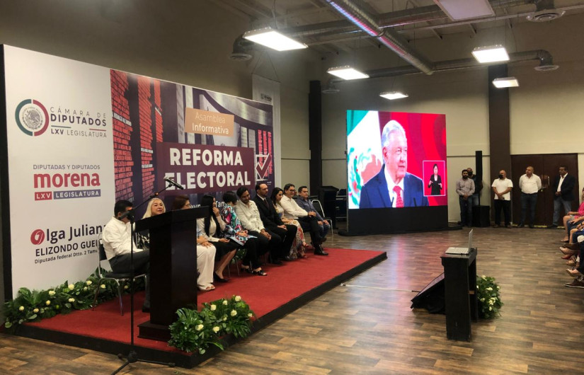 Realiza Olga Juliana asamblea de la reforma electoral 