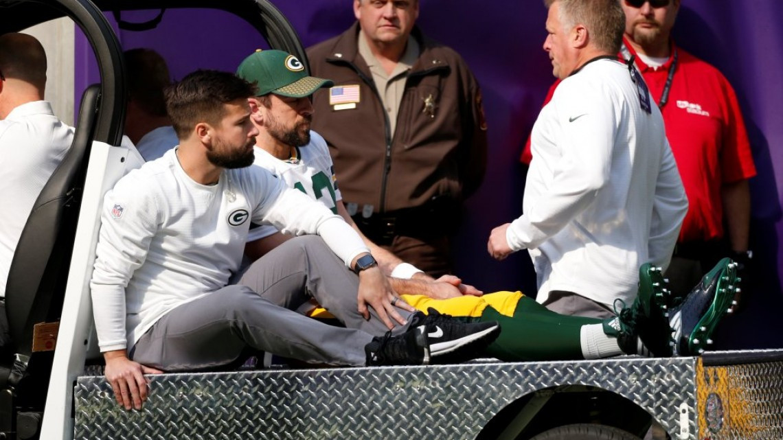 La escalofriante fractura de Aaron Rodgers