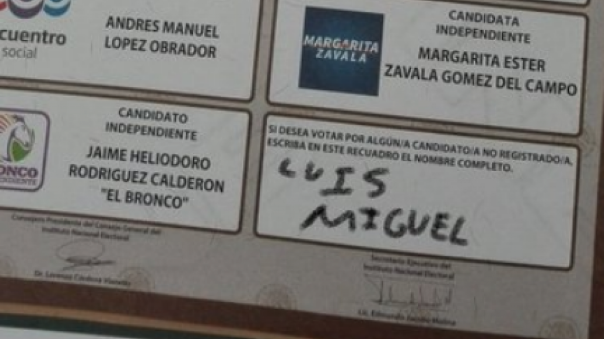 Los mexicanos hacen de las suyas en las boletas electorales