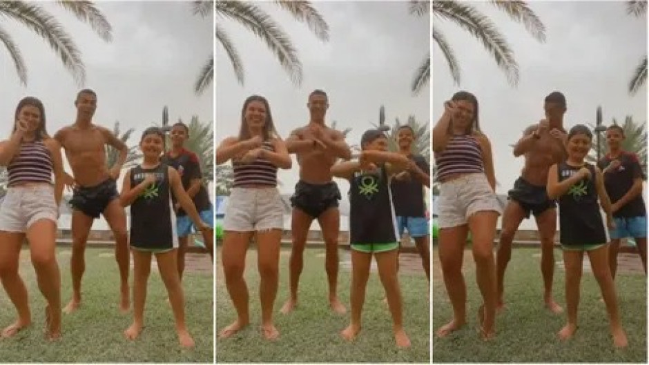 CR7 graba TikTok bailando y las redes enloquecen