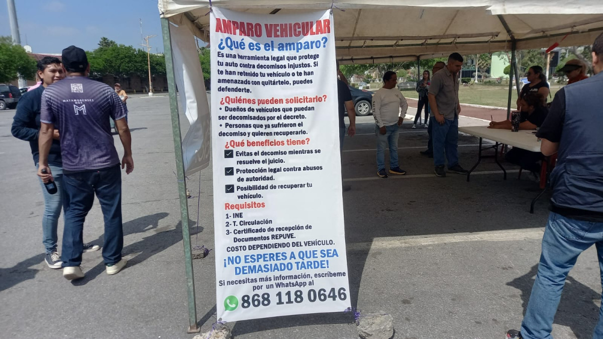 Recolectan firmas contra decomiso de autos en Matamoros