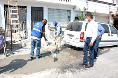 Repone COMAPA pavimentos en zonas dañadas por obras