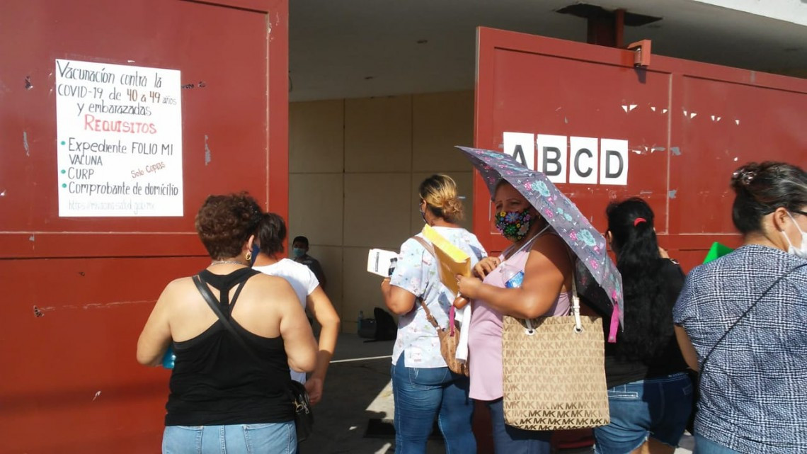 Inició etapa de vacunación en personas de 40 a 49 años en Matamoros