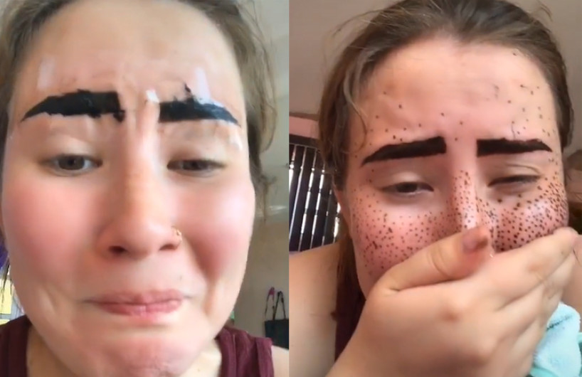 ¡Quería ser viral! Chica hace TikTok pintándose la cara con henna y termina mal  