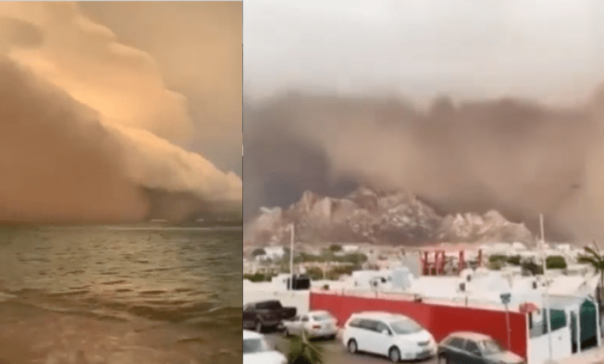 Tormenta de arena azota dos municipios de Sonora