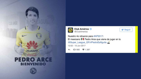 Pedro Arce, es nuevo refuerzo del América