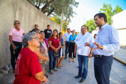 Supervisó Alcalde Carlos Peña Ortiz calidad en pavimentación hidráulica de 8.6 MDP