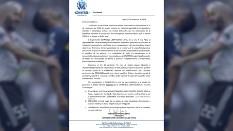 La final de la Copa Libertadores no se jugará en Argentina