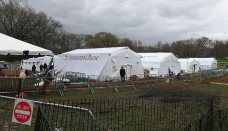 Desmantelarán hospital móvil en Central Park  