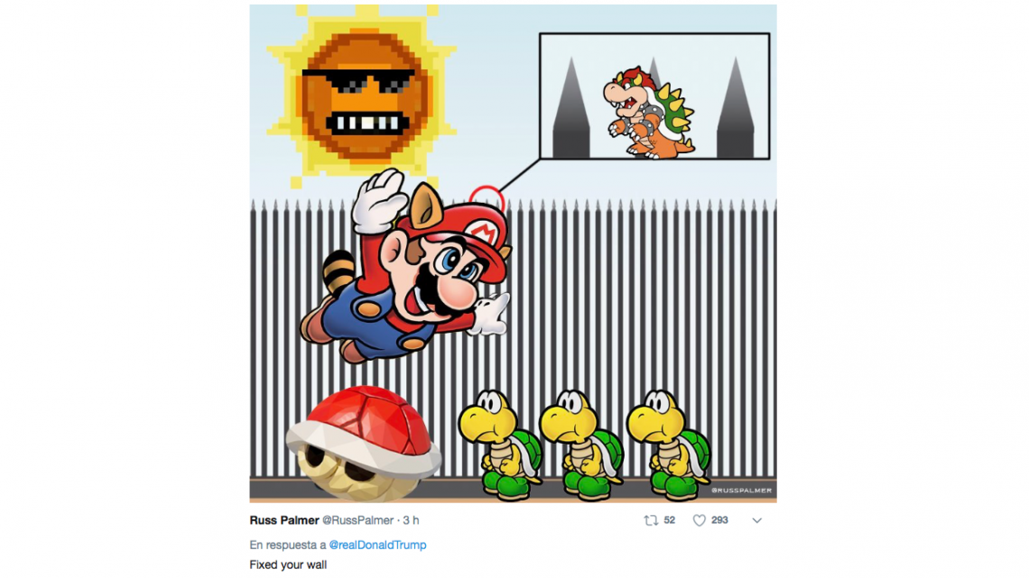 Se mofan del diseño del muro de Trump 