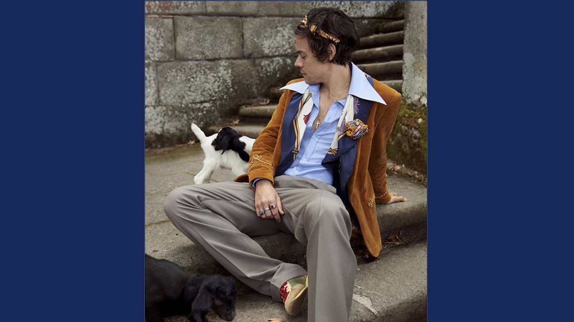Harry Styles posa con animalitos para Gucci