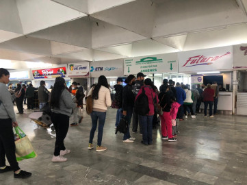 Agotan corridas en Central de Autobuses por Navidad y Año Nuevo