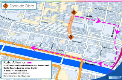 Cierran circulación en calle Juarez, Zona Centro