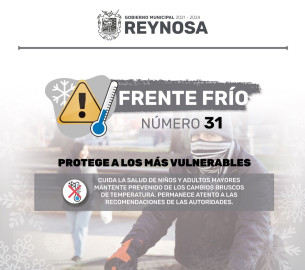 Arribará frente frío número 31 a esta región 
