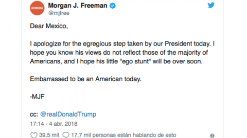 Morgan Freeman escribe disculpa a México por acciones de Trump