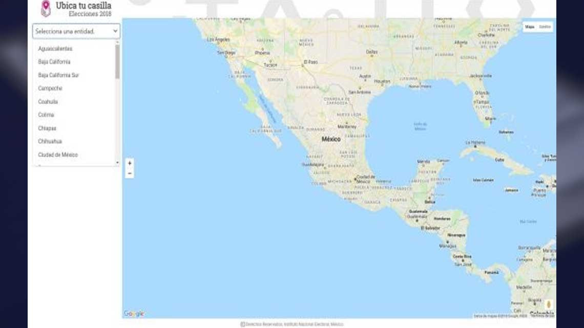 Ubica tu casilla para votar este 1 de julio