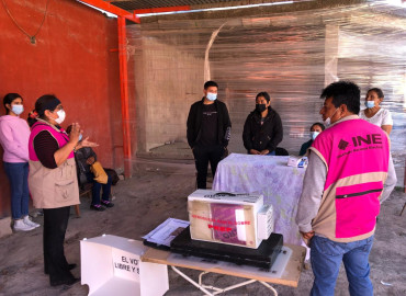 INE realiza simulacros previo a elección