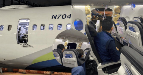 Avión de Alaska Airlines pierde una ventana en pleno vuelo
