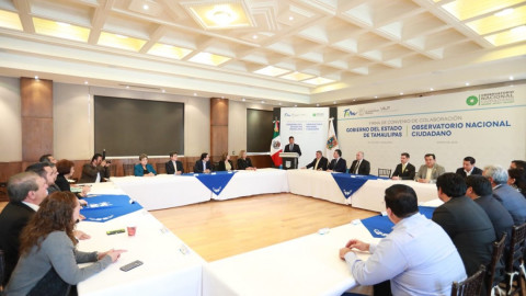 Tamaulipas firma acuerdo con Observatorio Nacional Ciudadano