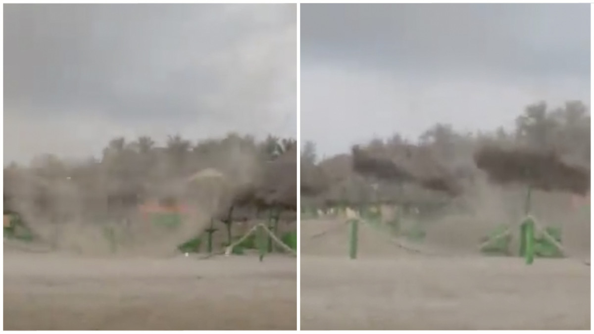 Comparten en redes sociales "mini" tornado de arena